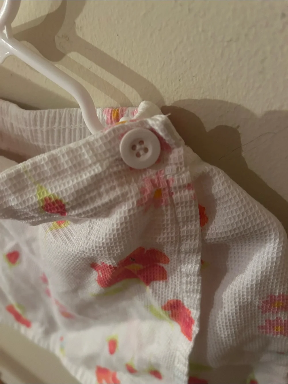 Vintage Osh Kosh White Floral Patterned Skort w Button